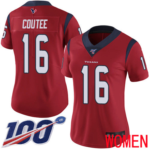 Houston Texans Limited Red Women Keke Coutee Alternate Jersey NFL Football #16 100th Season Vapor Untouchable->women nfl jersey->Women Jersey